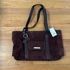 Etienne Aigner Chocolate Suede Tote